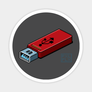 Isometric Pixel Art USB Magnet